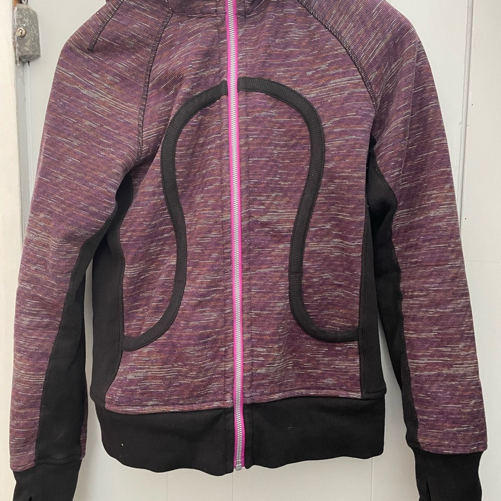 Lululemon Purple and Black Scuba Jacket